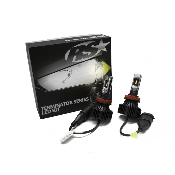 Race Sport Lighting Terminator Series H11 Fan-less LED Conversion Headlight  Kit with Pin Point Projection Optical Aims and Shallow Mount Design -  #1006573